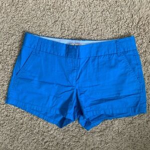 J.Crew broken-in chino 3” shorts size 8 Smurf Blue